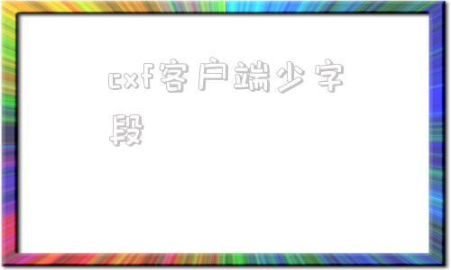 cxf客户端少字段cxfwebservice